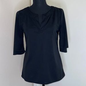 Ann Taylor Black V Neck Blouse